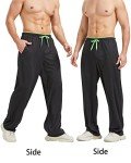 E-SURPA Men's Open Bottom Athletic Pants - 3 Pack