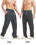 E-SURPA Men's Open Bottom Athletic Pants - 3 Pack