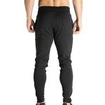 Men's Black Ankle Zip Athletic Joggers
