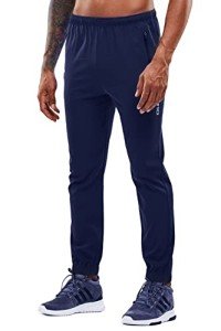 Men's Athletic Jogging Pants with Zipper Pockets