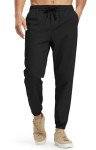 Men's Black Casual Joggers with Elastic Waist