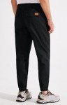 Men's Black Casual Joggers with Elastic Waist