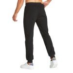 JustSun Men's Black Jogger Sweatpants with Pockets