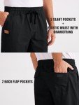 Men's Black Casual Joggers with Elastic Waist