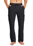Willit Men's Black Cotton Yoga Sweatpants Pants