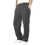 Men's Heavyweight Cargo Sweatpants with Pockets - E-Dark Gray