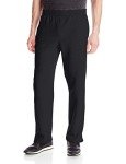Men's Black Pocketed Open-Bottom Sweatpants - Large