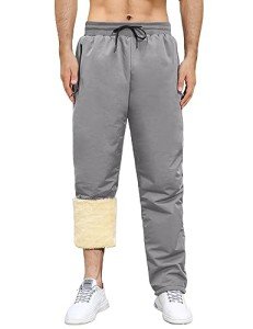 Men's Fleece Lined Waterproof Winter Sweatpants