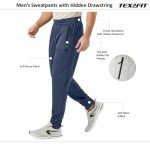 TEX2FIT Men's Sweatpants 2-Pack with Tapered Legs