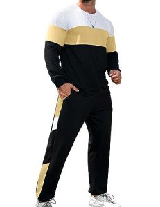 Babioboa Men's Color Block Tracksuit Set