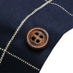 Men's Slim Fit Cotton Plaid Dress Shirt