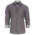 Men's Slim Fit Button-Down Dress Shirt, Black Floral