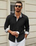 COOFANDY Men's Wrinkle-Free Long Sleeve Dress Shirt