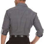 Men's Slim Fit Button-Down Dress Shirt, Black Floral