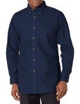 Navy Poplin Dress Shirt for Men, 5XLT