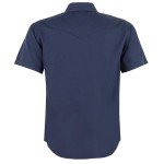 Men's Western Short Sleeve Button-Up Shirt - Navy
