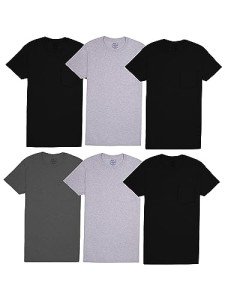 Fruit of the Loom Men's Pocket T-Shirt 6-Pack