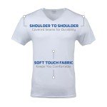 Gildan Men's White V-Neck T-Shirts 6-Pack