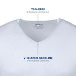 Gildan Men's White V-Neck T-Shirts 6-Pack