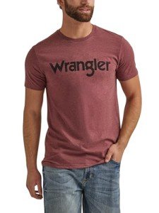 Wrangler Men's Burgundy Western Crew Neck Tee - XL