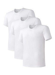 David Archy Men's Moisture-Wicking Bamboo Undershirts 3-Pack
