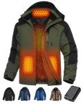 Men's Heated Puffer Jacket with Battery Pack