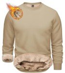 TACVASEN Men's Warm Sherpa Crewneck Sweatshirt