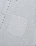 Light Grey Men's Linen Casual Button Down Shirt