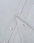 Light Grey Men's Linen Casual Button Down Shirt