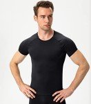 Men's Black Short Sleeve Compression Workout Shirt