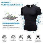Men's Black Short Sleeve Compression Workout Shirt