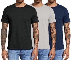 Men's 3-Pack Cotton Crewneck T-Shirts