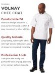 Men’s White Volnay Chef Coat - Medium