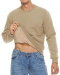 TACVASEN Men's Warm Sherpa Crewneck Sweatshirt