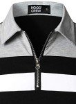 Men's Color Block Long Sleeve Polo Shirt