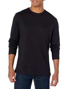 Men's Slim-Fit Long-Sleeve T-Shirt in Black