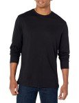 Men's Slim-Fit Long-Sleeve T-Shirt in Black