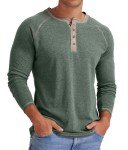 Sailwind Men's Cotton Henley Long Sleeve Shirt