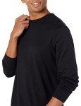 Men's Slim-Fit Long-Sleeve T-Shirt in Black