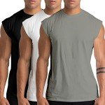 Men's 3-Pack Gym Tank Tops - Black, White, Grey