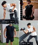 Men's 3-Pack Gym Tank Tops - Black, White, Grey