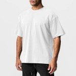 Oversized Crew Neck Workout Shirts for Men