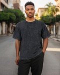 Men's Oversized Vintage Acid Wash Cotton T-Shirt