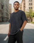 Men's Oversized Vintage Acid Wash Cotton T-Shirt