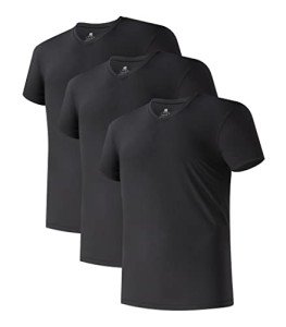 DAVID ARCHY Men's Micro Modal V-Neck Tees, 3 Pack