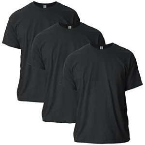 Gildan Men's Ultra Cotton T-Shirt, Black 3-Pack