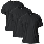 Gildan Men's Ultra Cotton T-Shirt, Black 3-Pack