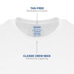 Gildan Men's White Crew T-Shirts, 6-Pack, XL
