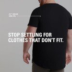 Men's Big & Tall Stretch T-Shirt, Black 5XL