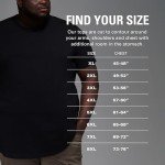 Men's Big & Tall Stretch T-Shirt, Black 5XL